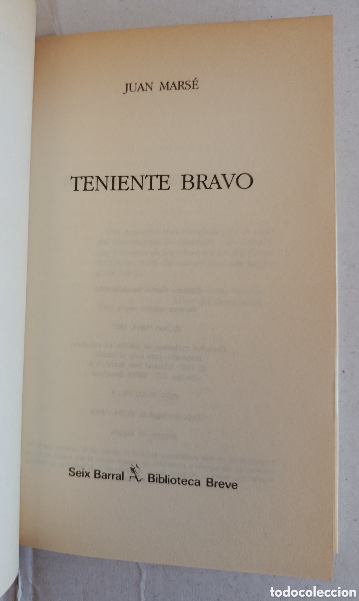 Libros de segunda mano: Teniente Bravo (dedicat) - Foto 4