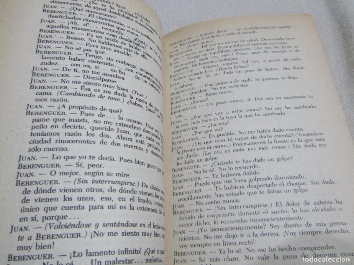 Libros de segunda mano: EL RINOCERONTE, EUG&Egrave;NE IONESCO, EDITORIAL LOSADA,1978 - Foto 5