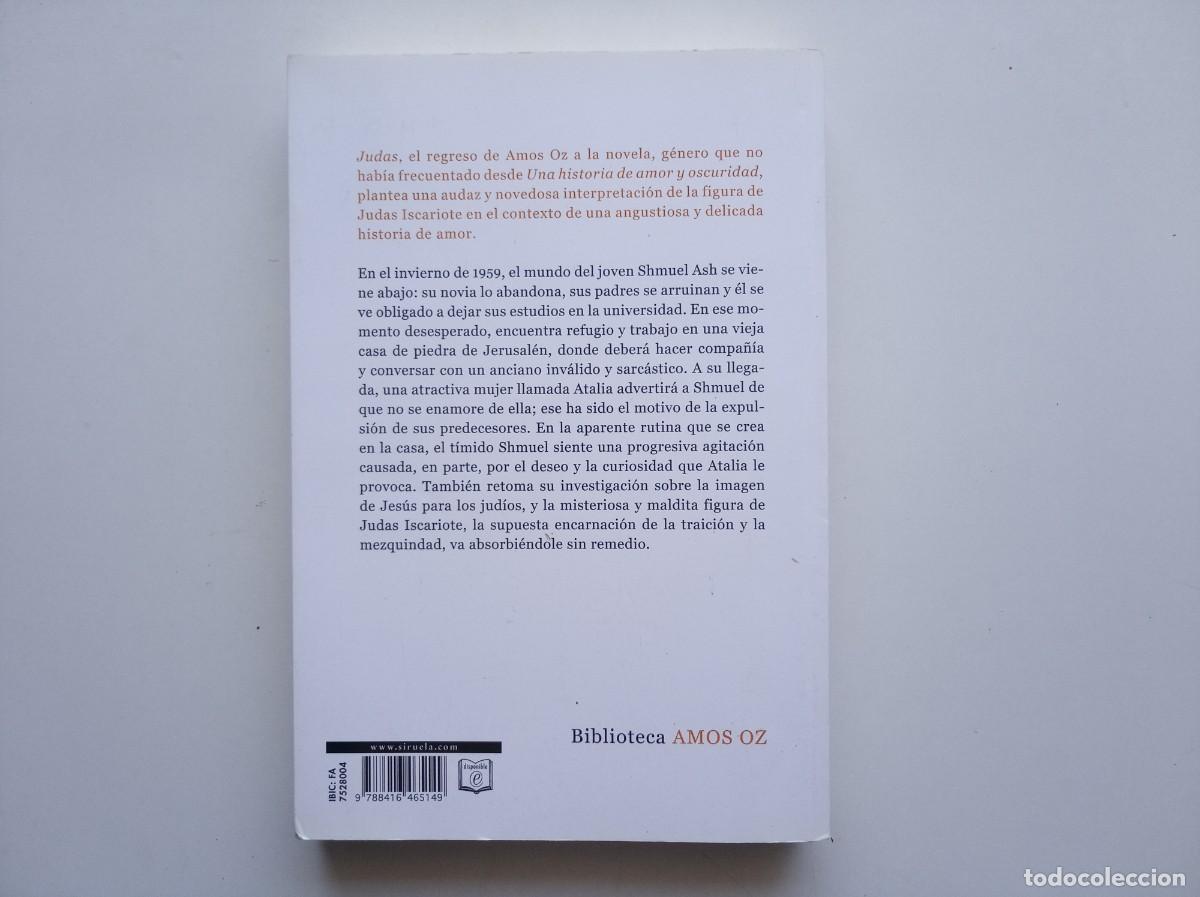Libros de segunda mano: AMOS OZ. JUDAS. SIRUELA 2015. - Foto 2