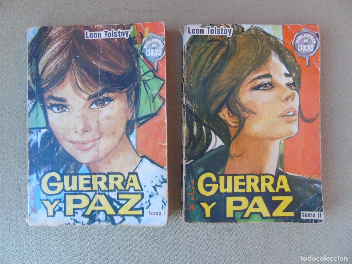 Libri di seconda mano: MINI LIBROS GUERRA Y PAZ. 2 TOMOS. LEON TOLSTOY. EDICIONES CID. 1965. BIBLIOTECA DE CHICAS.