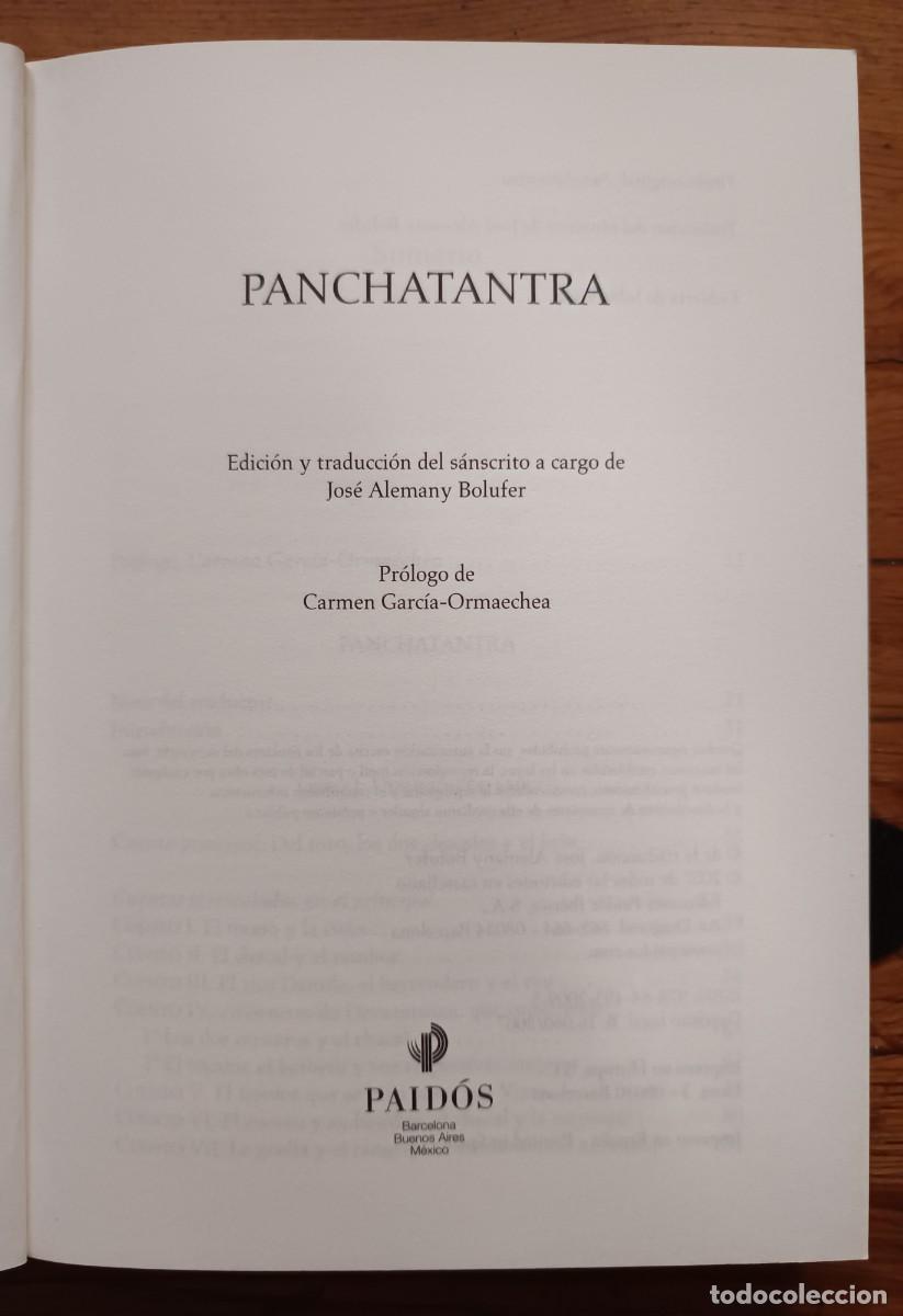 Libros de segunda mano: Panchatantra - Ed. Jos&eacute; Alemany (Paid&oacute;s) - Foto 2