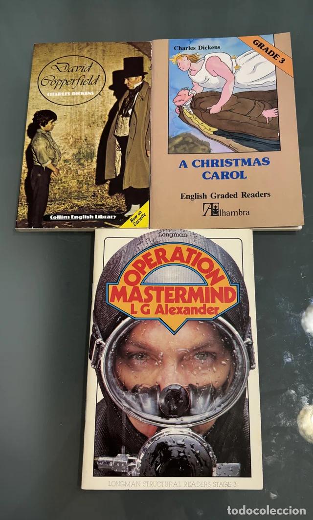 Libros de segunda mano: 3 novelas en ingl&eacute;s David Copperfield, A Christmas Carol, Operation Mastermind
