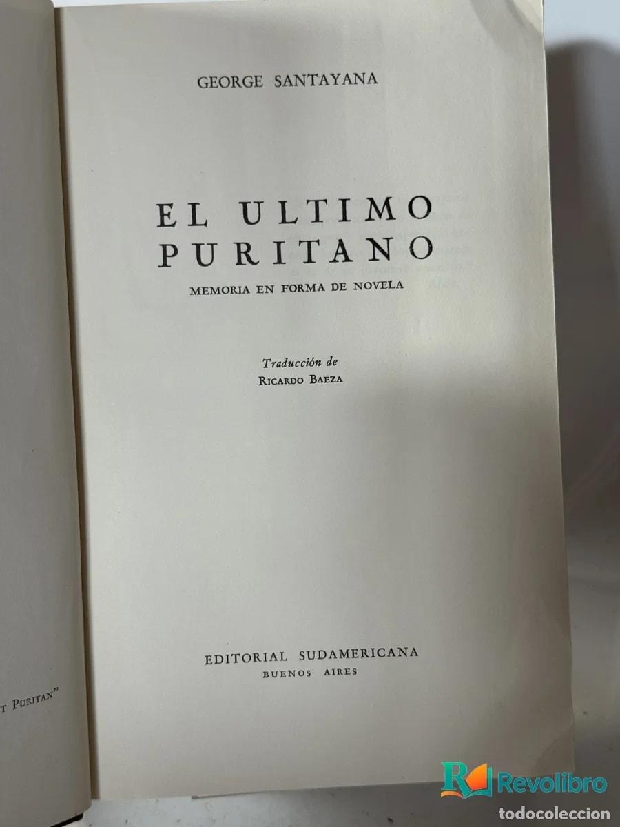 Libros de segunda mano: El Ultimo Puritano - C. Sanzayana - Foto 4