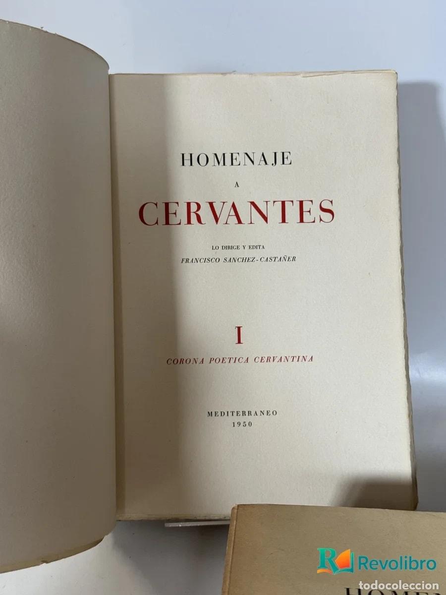Libros de segunda mano: Lote Homenaje a Cervantes 2 tomos - Francisco S&aacute;nchez-Castellano - Foto 2