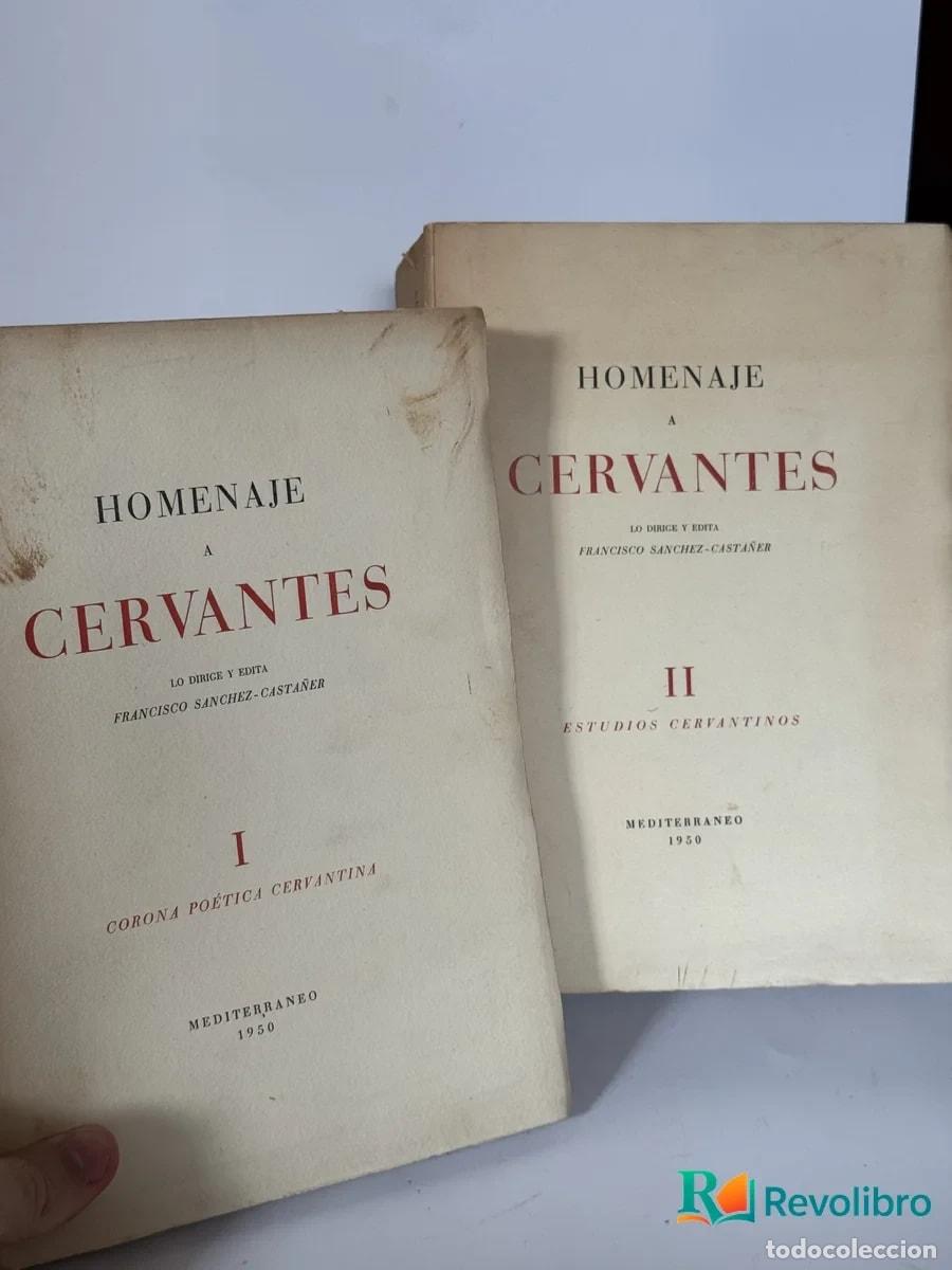 Libros de segunda mano: Lote Homenaje a Cervantes 2 tomos - Francisco S&aacute;nchez-Castellano - Foto 1