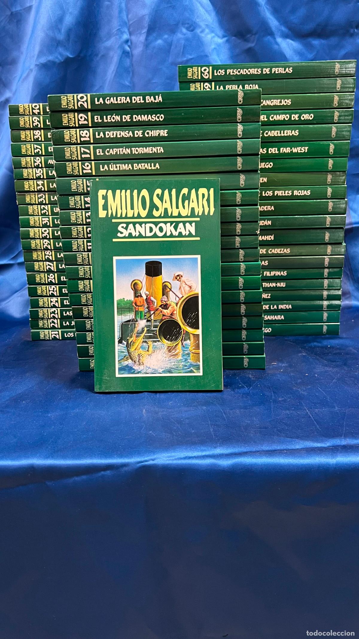 Libros de segunda mano: Colecci&oacute;n completa 60 tomos Emilio Salgari, en perfecto estado editorial Orbis, 1986-1987