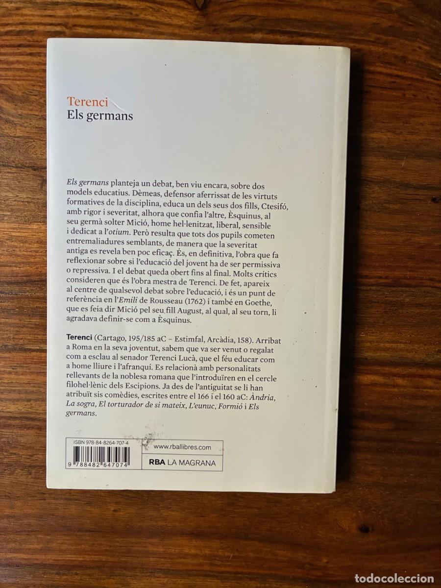 Libros de segunda mano: Els germans. Terenci. RBA. - Foto 2