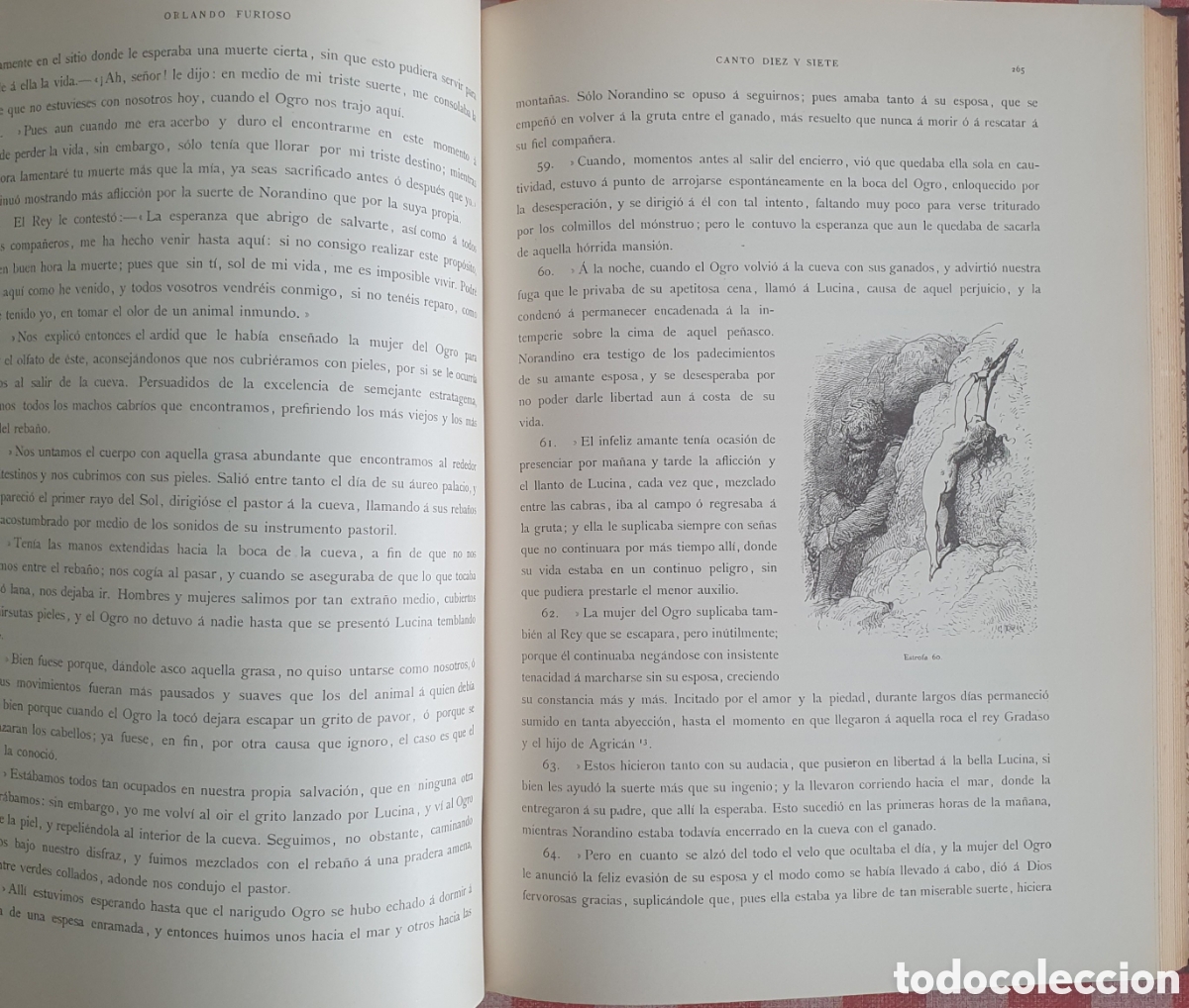 Libros de segunda mano: Orlando Furioso Ariosto 2 vol&uacute;menes - Foto 7
