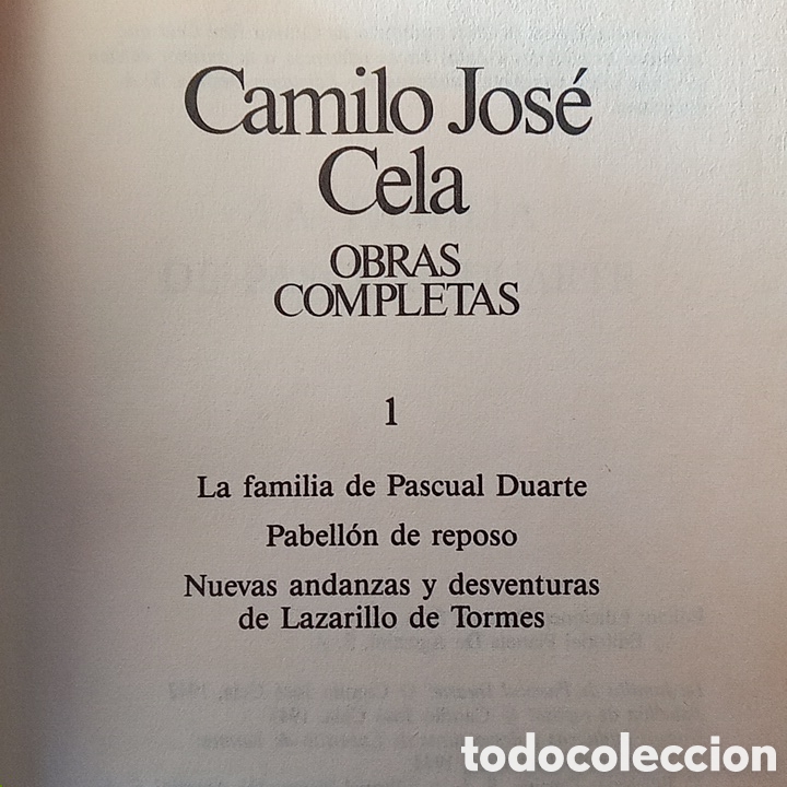 Libros de segunda mano: CAMILO JOS&Eacute; CELA OBRAS COMPLETAS - Foto 4
