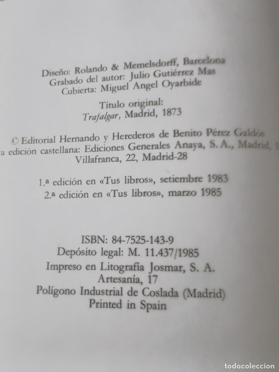 Libros de segunda mano: TRAFALGAR. BENITO P&Eacute;REZ GALD&Oacute;S - Foto 8