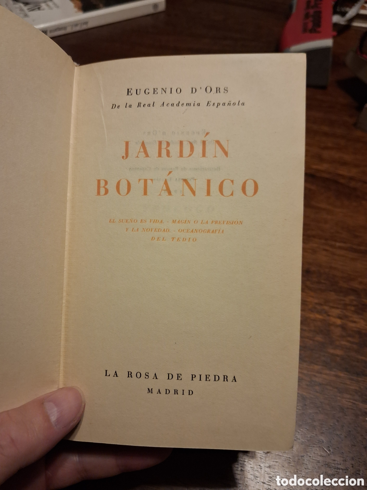 Libros de segunda mano: Jard&iacute;n bot&aacute;nico, Eugenio D Ors - Foto 3
