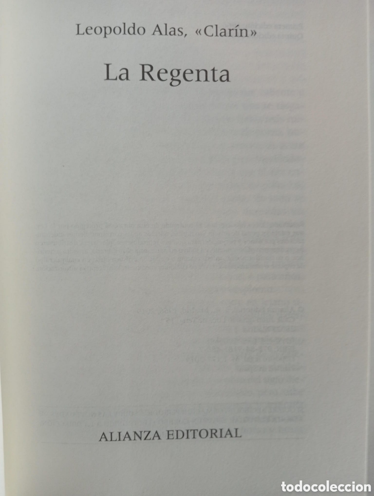 Libros de segunda mano: La Regenta / Leopoldo Alas Clar&iacute;n - Foto 3