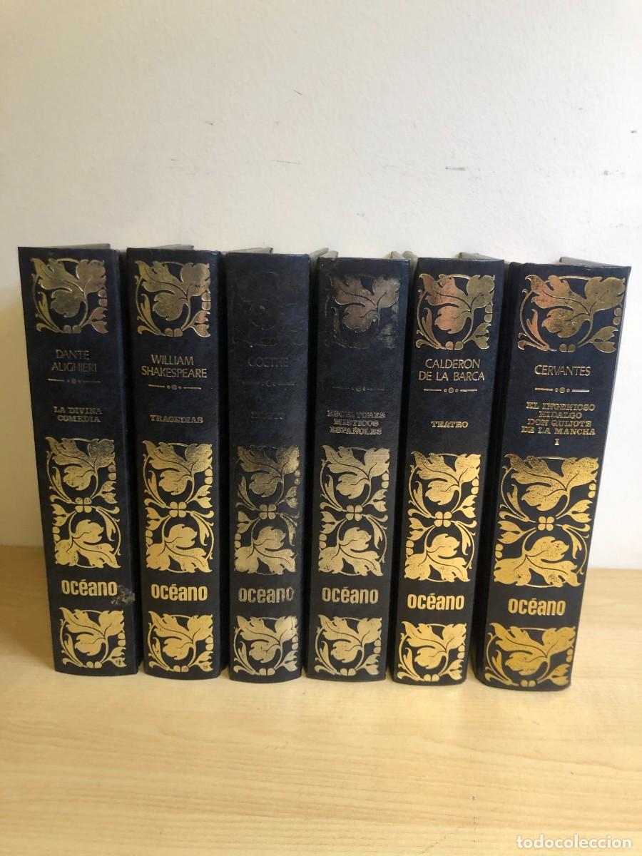 Libros de segunda mano: Lote 6 Tomos Grandes Cl&aacute;sicos de la Literatura Ediciones Oc&eacute;ano 1982 S&iacute;mil Piel y Dorados