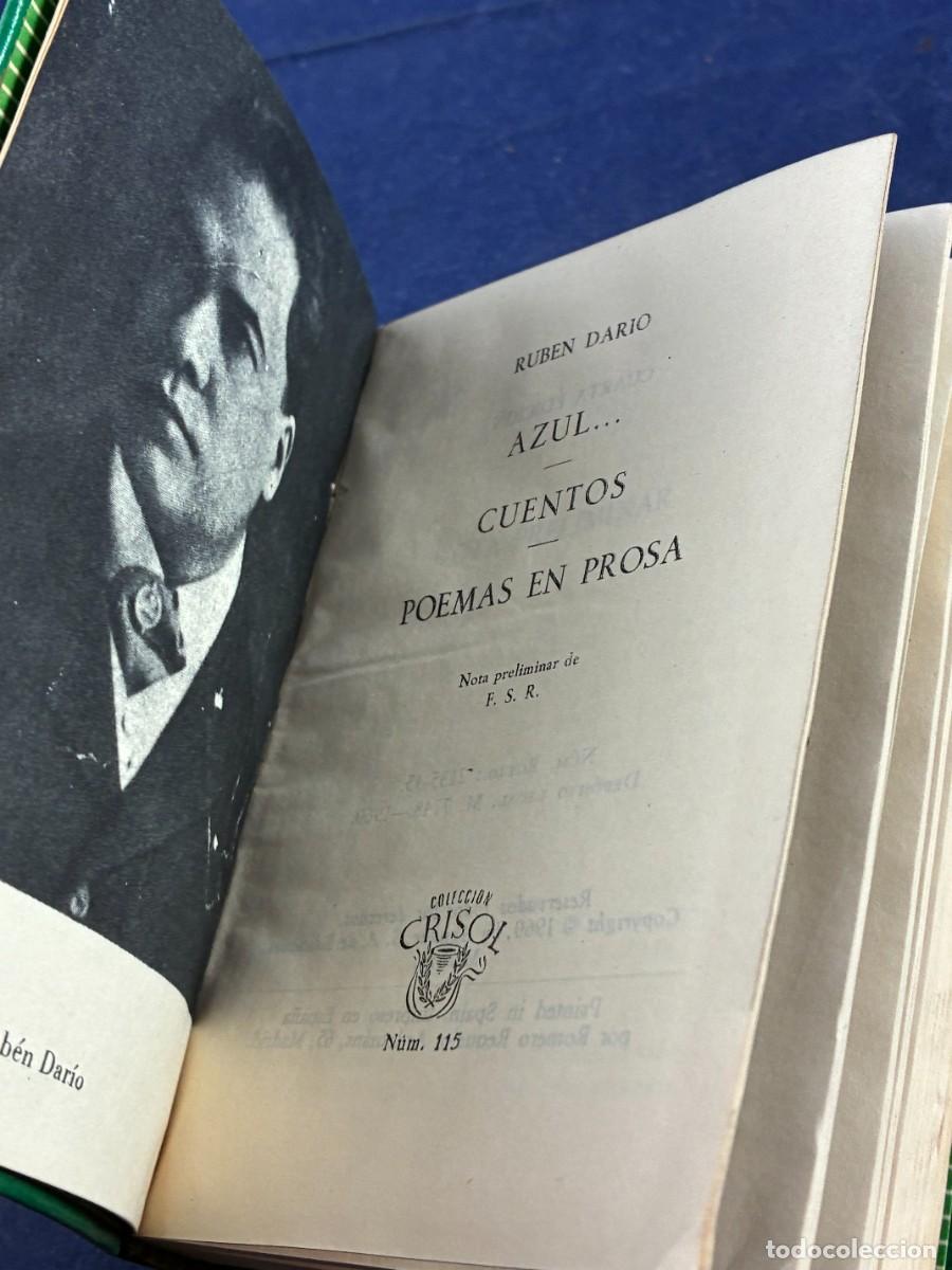 Libros de segunda mano: Azul Rub&eacute;n Dar&iacute;o 1960 Aguilar buen estado. Colecci&oacute;n Crisol 115