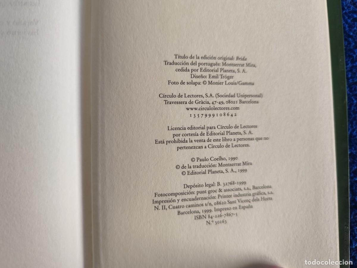 Libros de segunda mano: Brida Paulo Coelho C&iacute;rculo de Lectores 1999 - Foto 7