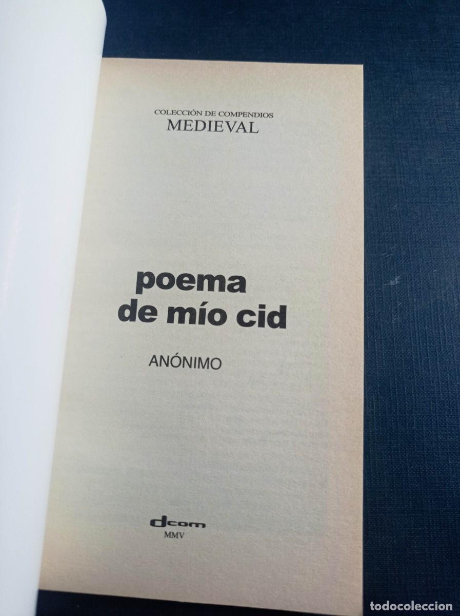 Libros de segunda mano: POEMA DEL M&Iacute;O CID. AN&Oacute;NIMO. COMPENDIOS MEDIEVAL. AN&Aacute;LISIS Y ESTUDIO SOBRE LA OBRA. DCOM, 2005 +++ - Foto 2