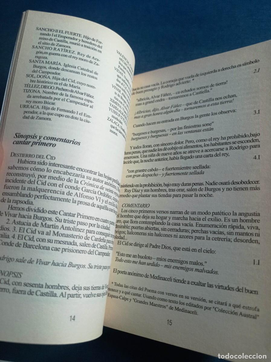 Libros de segunda mano: POEMA DEL M&Iacute;O CID. AN&Oacute;NIMO. COMPENDIOS MEDIEVAL. AN&Aacute;LISIS Y ESTUDIO SOBRE LA OBRA. DCOM, 2005 +++ - Foto 5