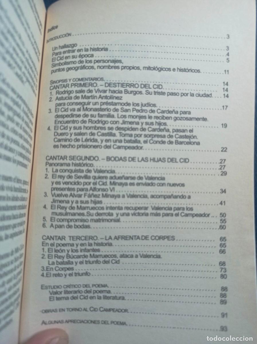 Libros de segunda mano: POEMA DEL M&Iacute;O CID. AN&Oacute;NIMO. COMPENDIOS MEDIEVAL. AN&Aacute;LISIS Y ESTUDIO SOBRE LA OBRA. DCOM, 2005 +++ - Foto 8