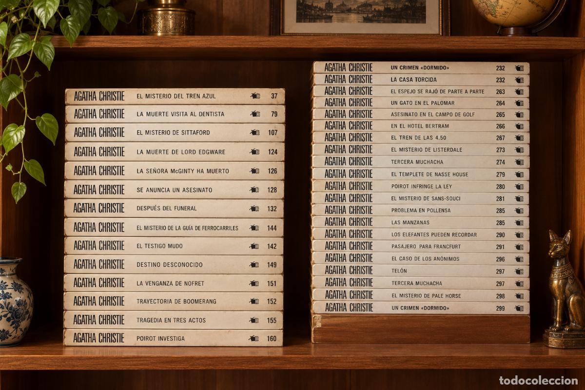 Libri di seconda mano: COLECCI&Oacute;N AGATHA CHRISTIE - EDICIONES MOLINO - 35 TOMOS - TAPA BLANDA VINTAGE - 1950-1980
