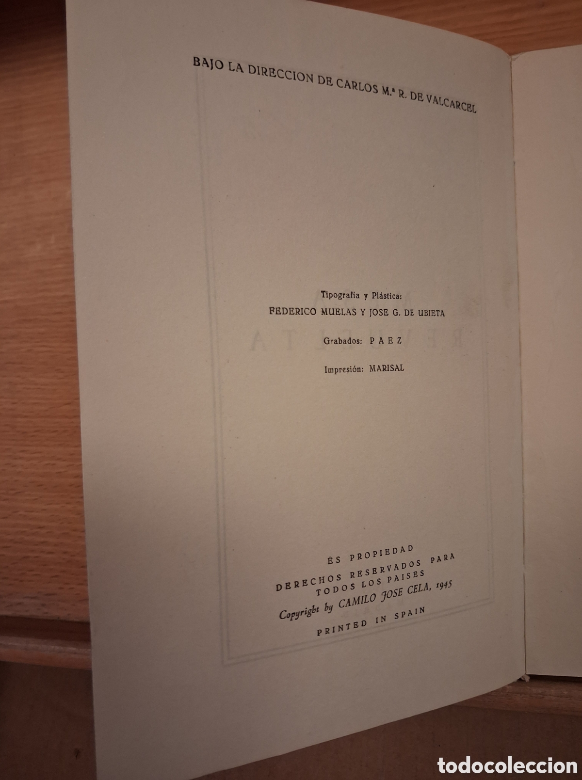 Libros de segunda mano: CAMILO JOS&Eacute; CELA. MESA REVUELTA. MADRID 1945. - Foto 5
