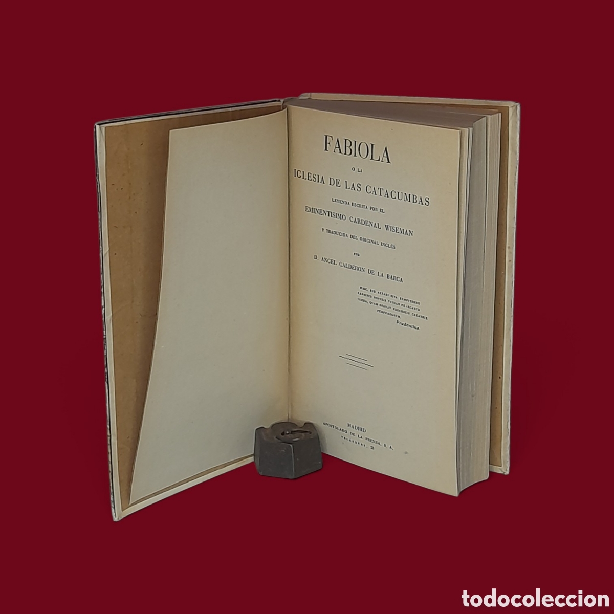 Libros de segunda mano: Antiguo libro novela Fabiola. - Foto 3