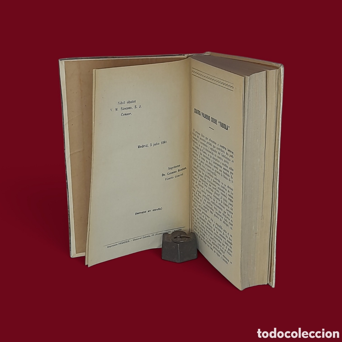 Libros de segunda mano: Antiguo libro novela Fabiola. - Foto 4