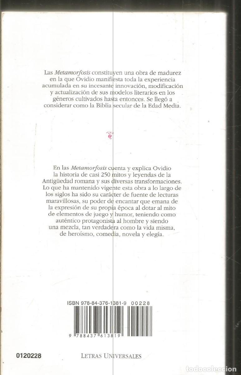 Libros de segunda mano: OVIDIO. METAMORFOSIS. CATEDRA - Foto 2