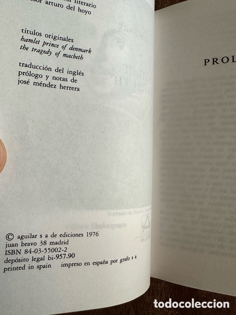 Libros de segunda mano: Shakespeare: Hamlet / Macbeth - Ed. Aguilar (1976) - Foto 6