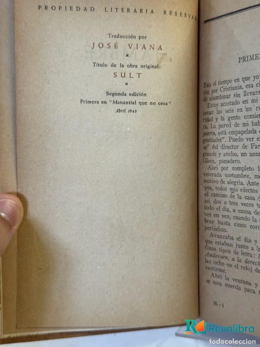 Libros de segunda mano: Hambre - Knut Hamsun - Foto 2