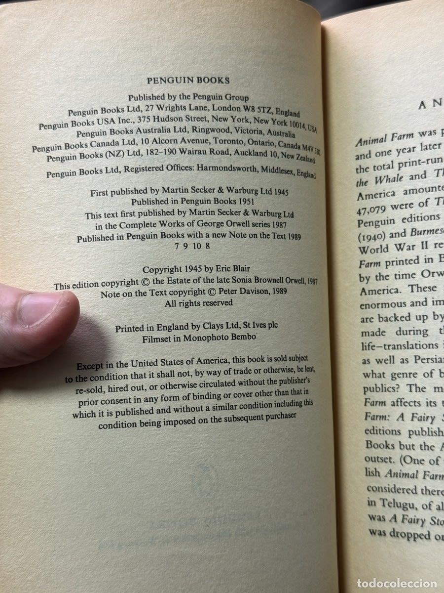 Libros de segunda mano: Animal Farm - George Orwell - Foto 2