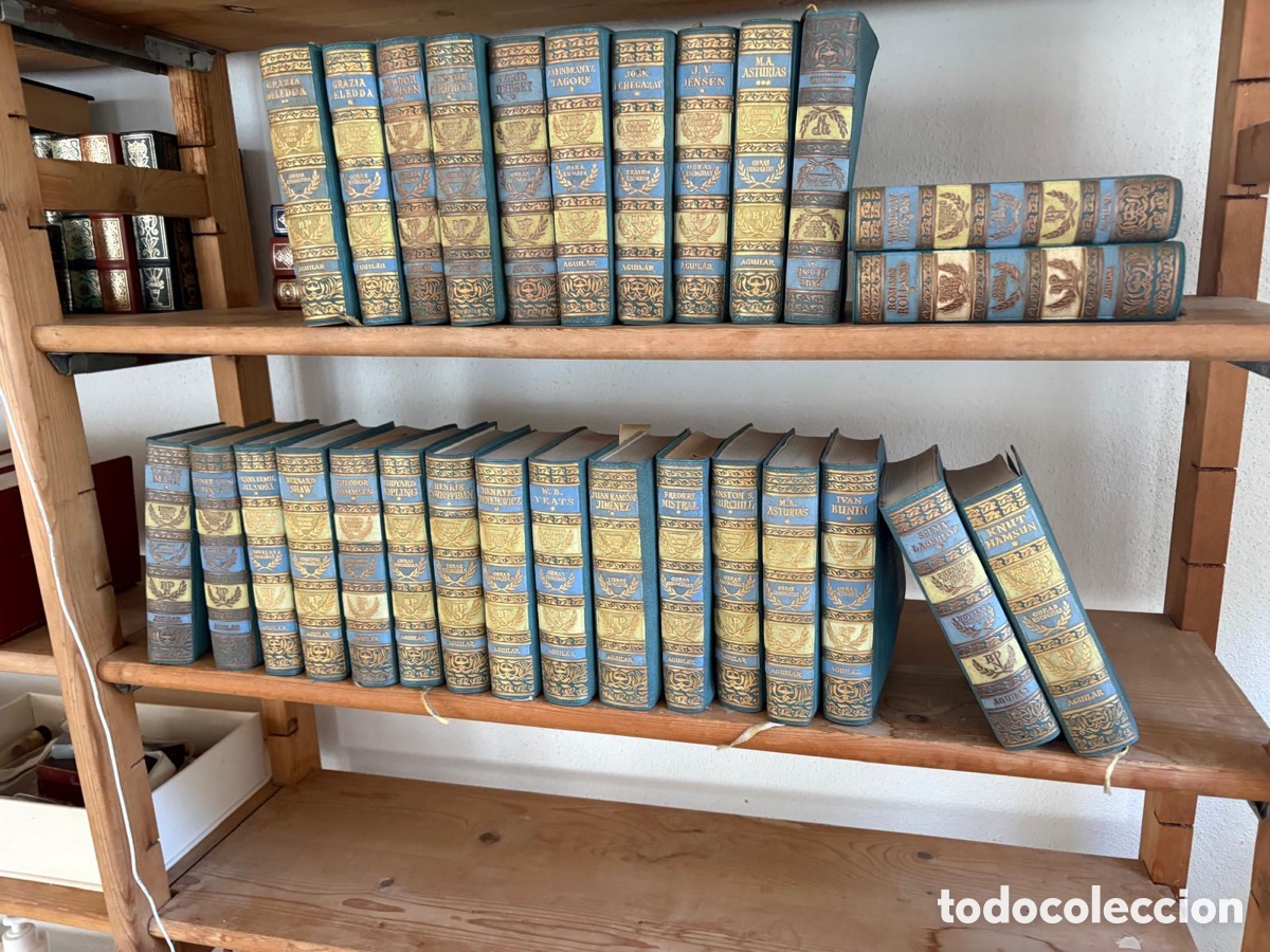 Libros de segunda mano: Colecci&oacute;n Gran Lote Biblioteca Premios Nobel &mdash; Editorial Aguilar (28 Tomos / Edici&oacute;n Piel)