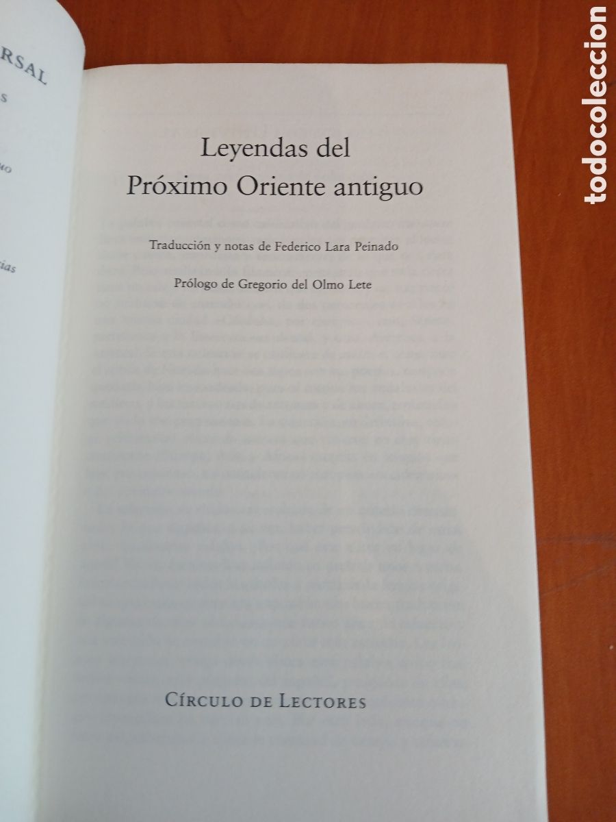 Libros de segunda mano: Leyendas del Pr&oacute;ximo Oriente Antiguo. - Foto 3