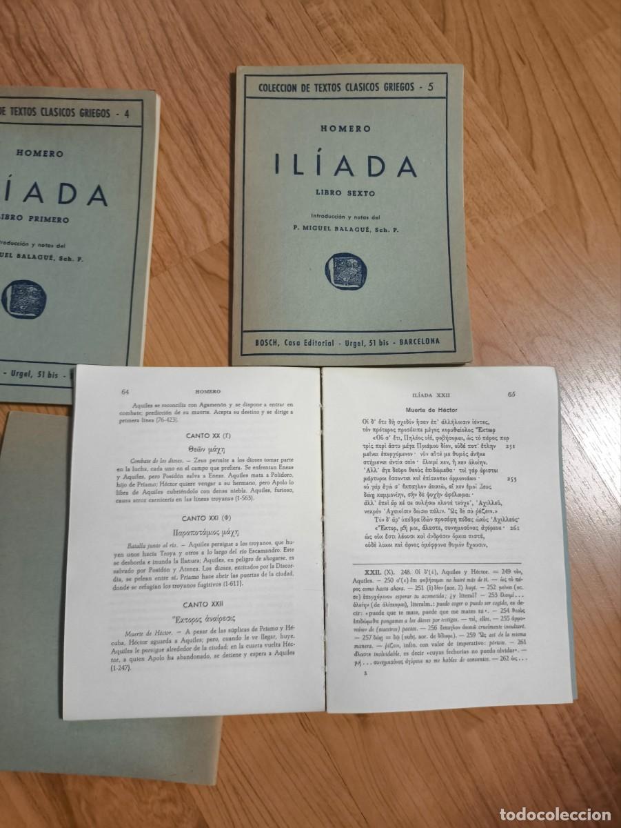 Libros de segunda mano: Homero - Il&iacute;ada tomos 4,5,7,8,19 - Foto 3