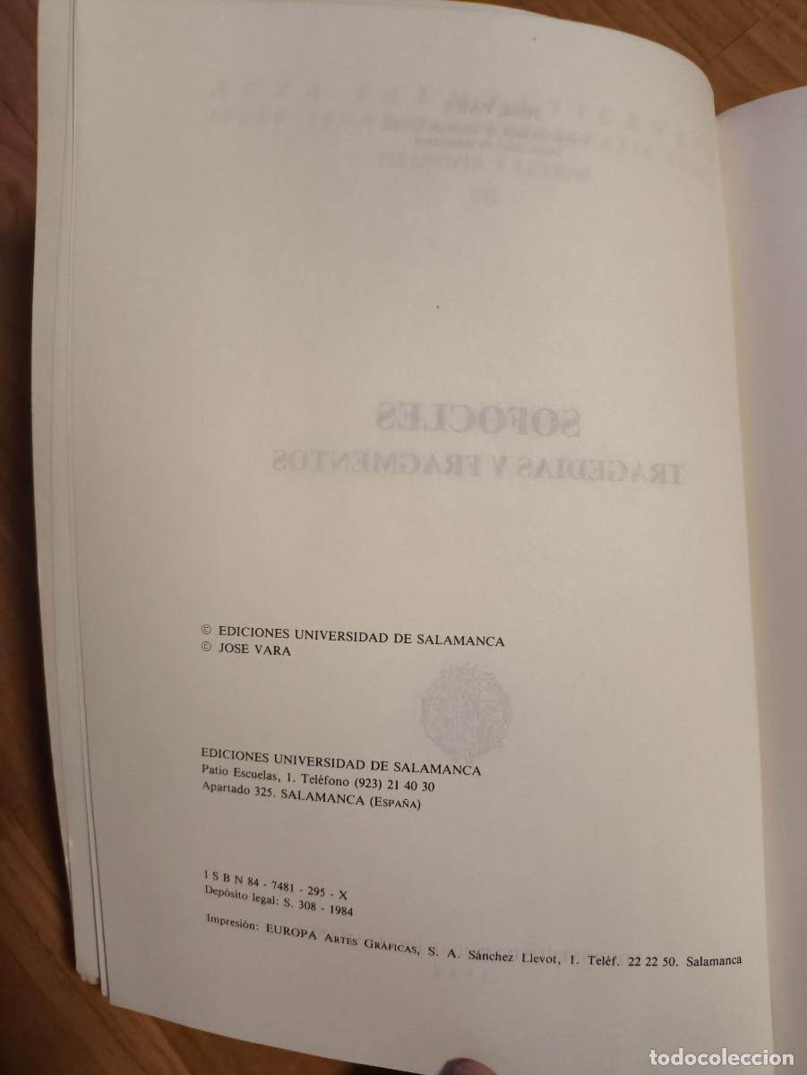 Libros de segunda mano: Sofocles - Tragedias y Fragmentos - Foto 3