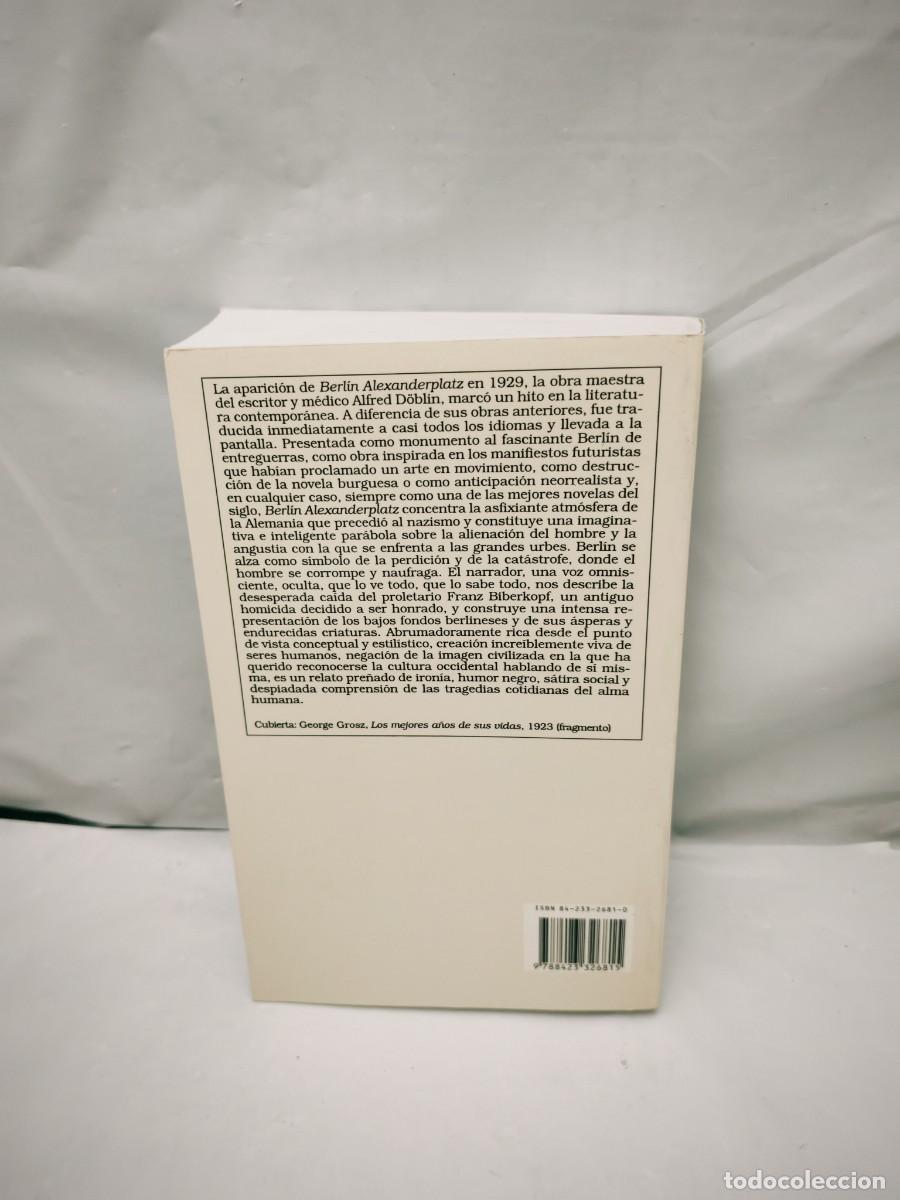 Libros de segunda mano: Berl&iacute;n Alexanderplatz (Primera edici&oacute;n, Colecci&oacute;n: &Aacute;ncora y Delf&iacute;n) - Foto 2