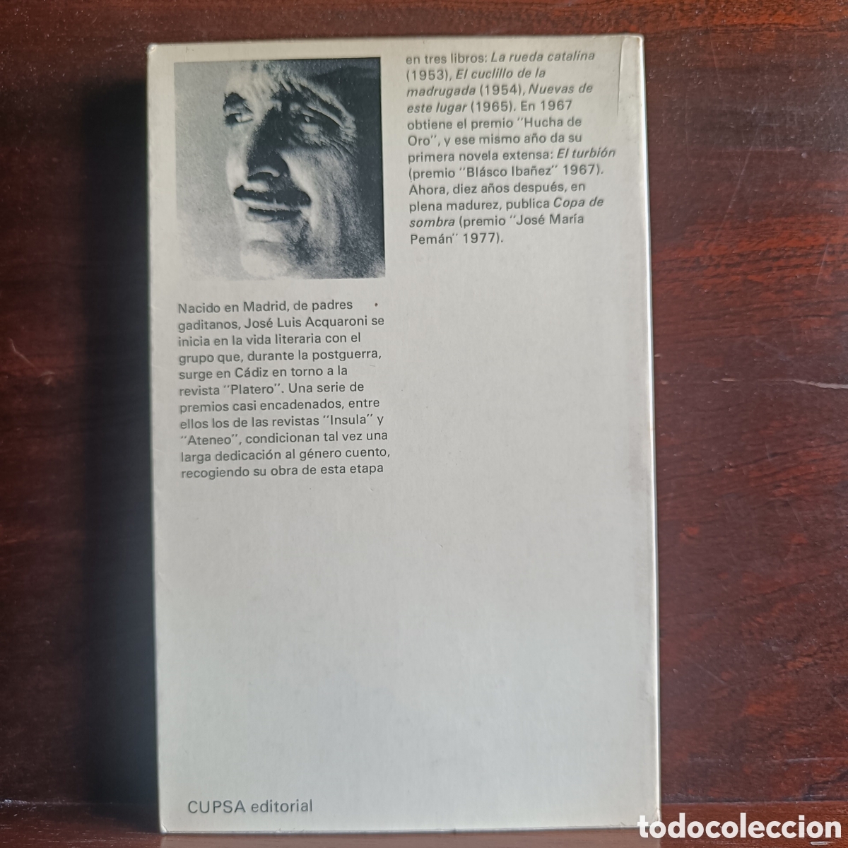 Libros de segunda mano: COPA DE SOMBRA J.L.Acquaroni - Foto 2