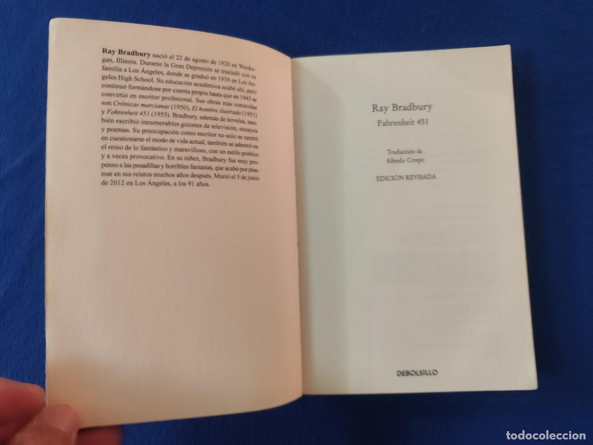 Libros de segunda mano: FAHERNHEIT 451 Ray Bradbury Ed. Random House 2012 - Foto 5