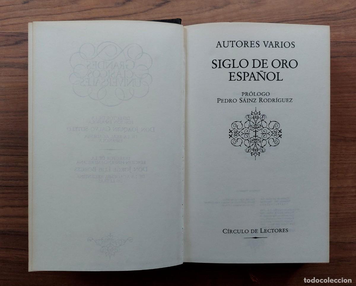 Libros de segunda mano: * SIGLO DE ORO ESPA&Ntilde;OL DE AA. VV. - EDITORIAL CIRCULO DE LECTORES (NUEVO) - Foto 4