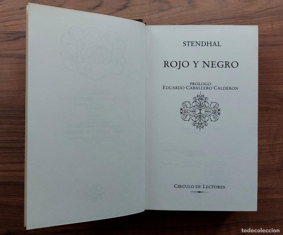 Libros de segunda mano: * ROJO Y NEGRO DE STENDHAL - EDITORIAL CIRCULO DE LECTORES (NUEVO) - Foto 4