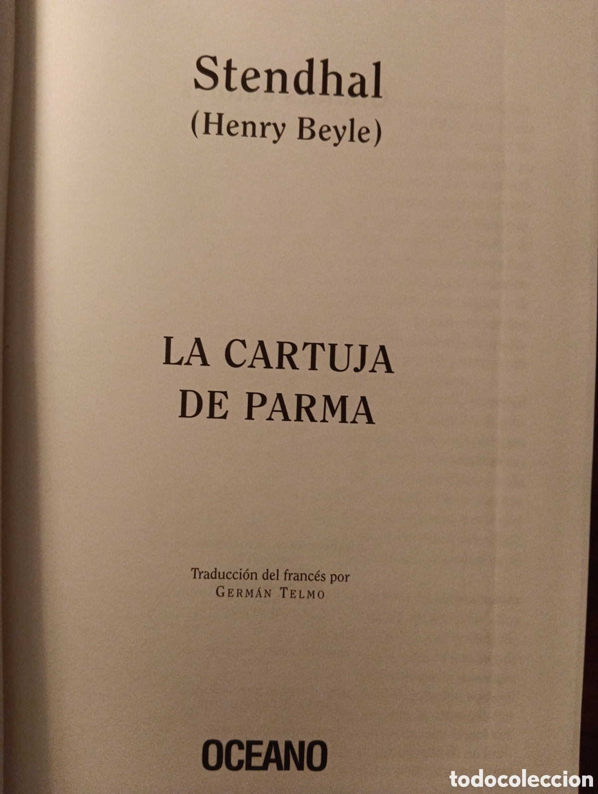 Libros de segunda mano: La cartuja de Parma, Stendhal, Editorial Oc&eacute;ano - Foto 3