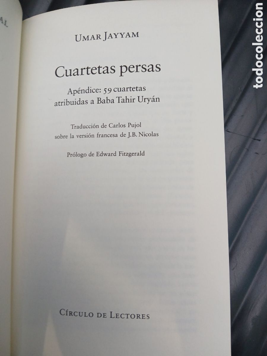 Libros de segunda mano: Cuartetas Persas. Umar Jayyam. - Foto 3