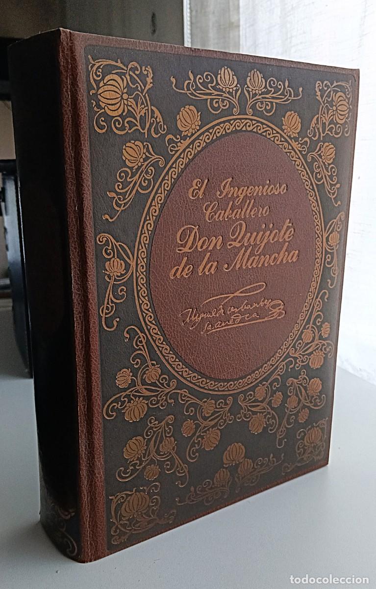 Libros de segunda mano: El Quijote (Tomo II) - Ed. Facs&iacute;mil Lujo Castellano Antiguo (C.1990). Tapa Acolchada y Oro. &iexcl;Virgen