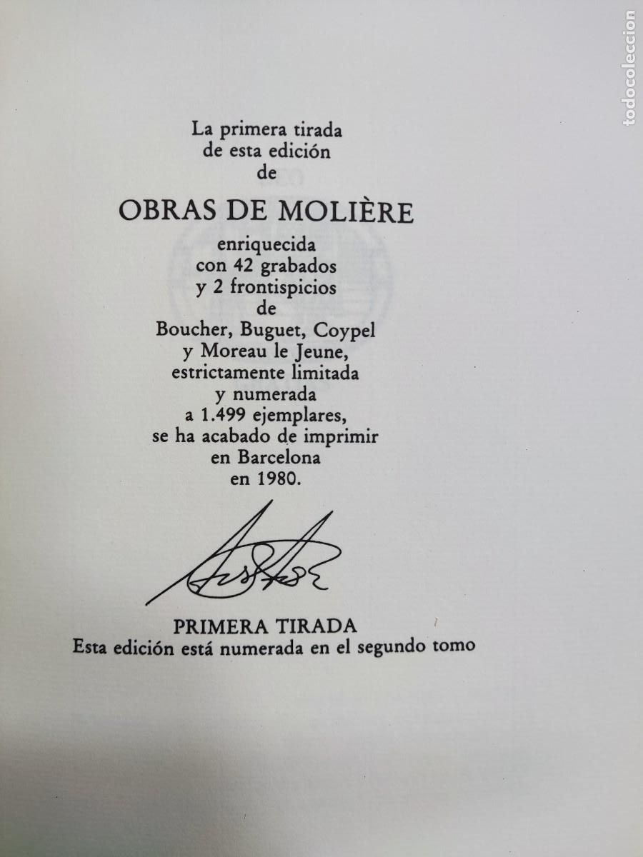 Libros de segunda mano: OBRAS DE MOLIERE / 1980. C&Iacute;RCULO DEL BIBLI&Oacute;FILO - Foto 5