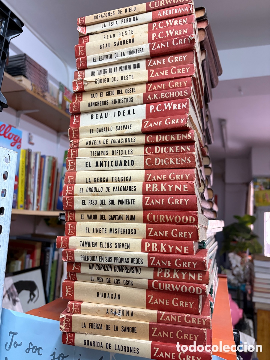 Libros de segunda mano: Lote 28 novelas ed. Juventud. Zane grey P. B. Kyne Charles Dickens P. C. Wren A. Bertrana Curwood