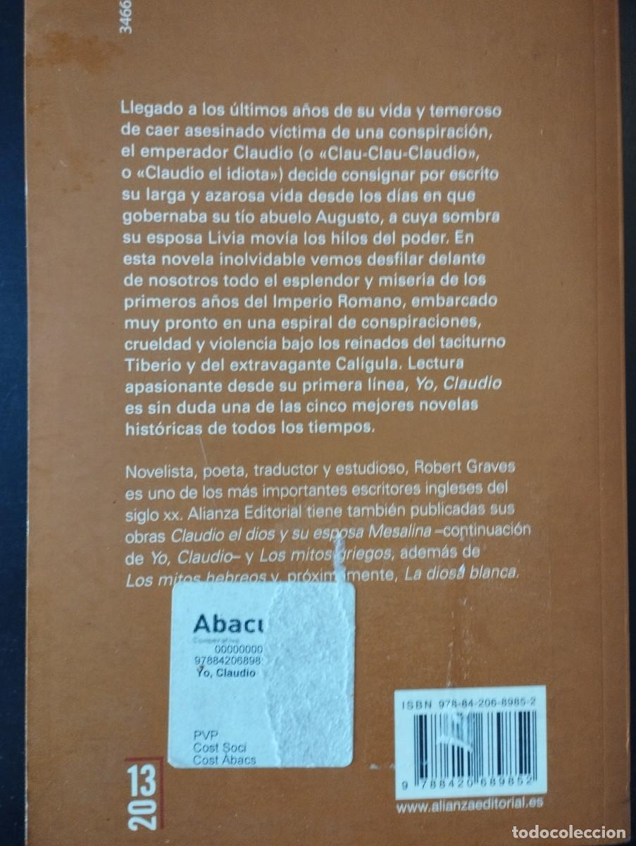 Libros de segunda mano: YO, CLAUDIO (R.GRAVES, ALIANZA) - Foto 2