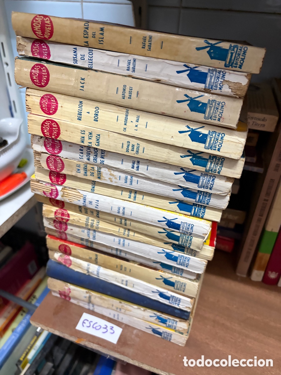 Libros de segunda mano: Lote de 18 Famosas novelas (molino). Nordhoff. Daudet. Sabatini. Hall. Chidsey. Dumas.