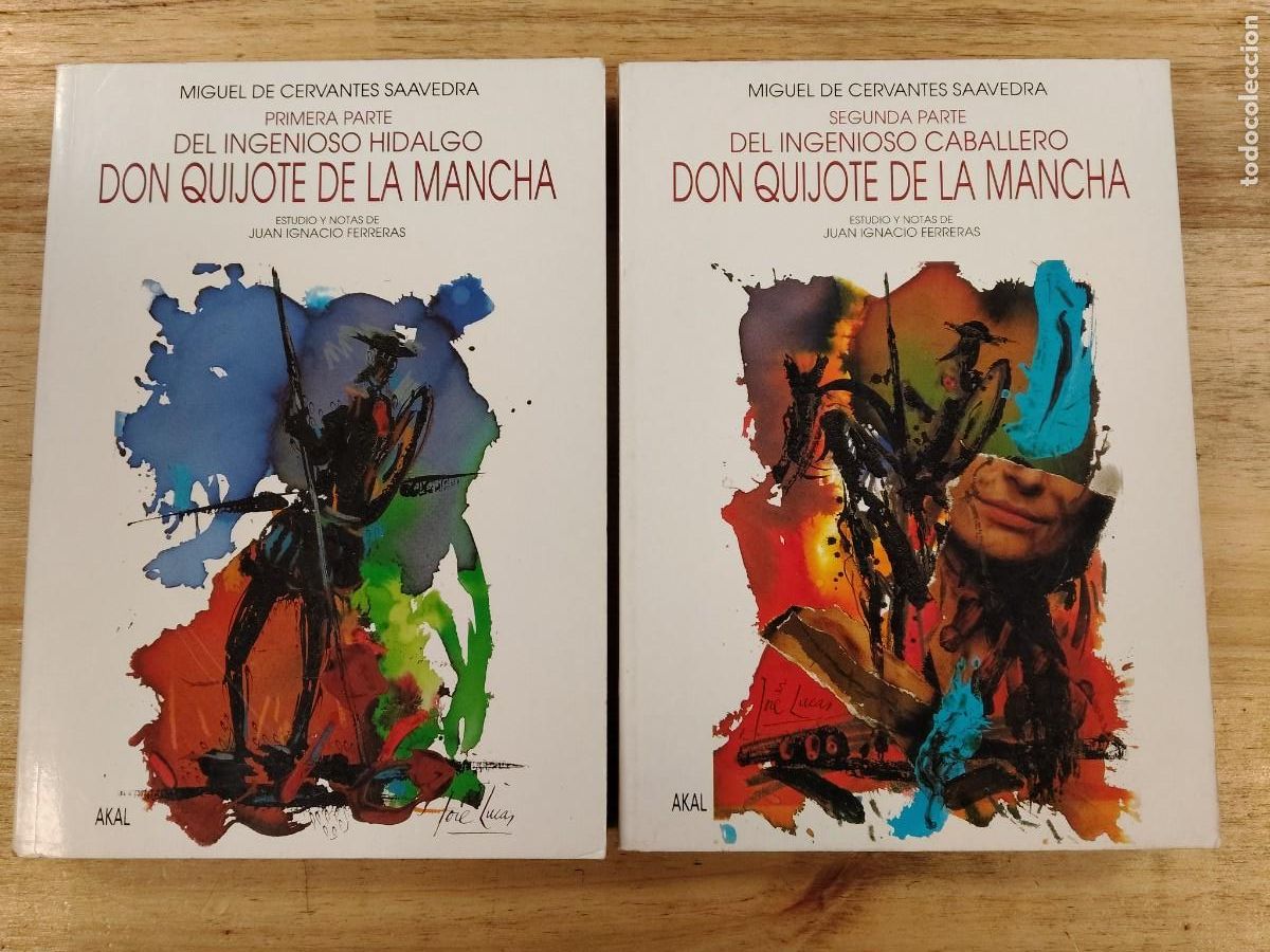 Libros de segunda mano: El ingenioso hidalgo don Quijote de la Mancha - Miguel de Cervantes Saavedra - AKAL, 1991 - 2 Tomos