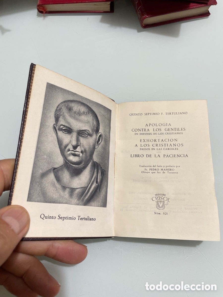 Libros de segunda mano: Apolog&iacute;a contra los gentiles - Exhortaci&oacute;n a los Cristianos&hellip; Quinto S. Tertuliano. Crisol 121.