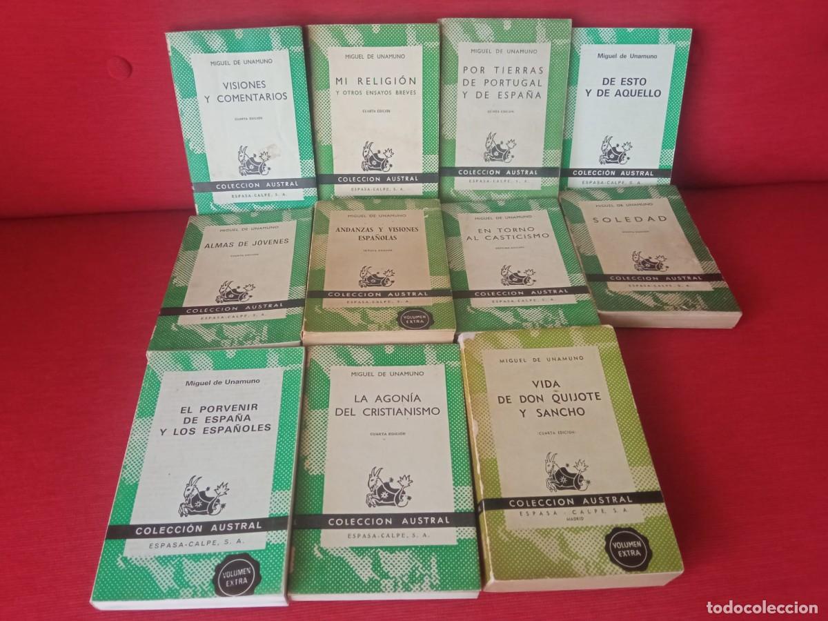 Libros de segunda mano: Lote Miguel de Unamuno en Colecci&oacute;n Austral (10 libros)