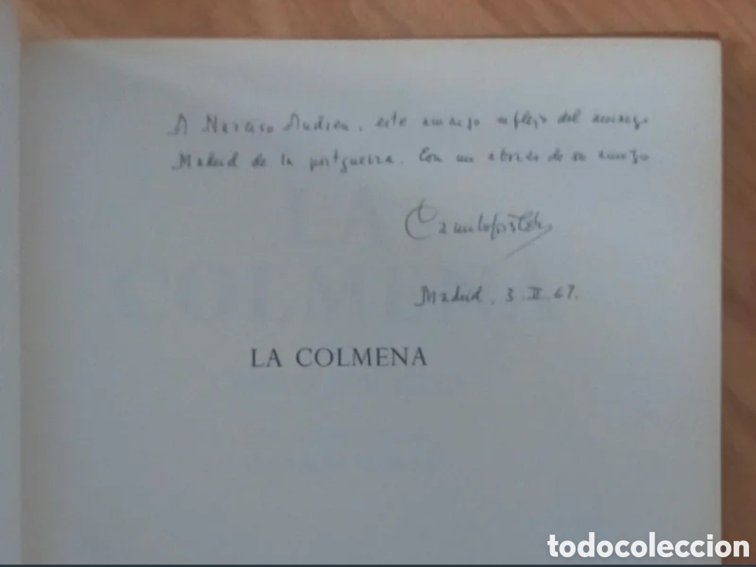 Libros de segunda mano: LA COLMENA - DEDICATORIA CELA - LIBRO COLECCI&Oacute;N - - Foto 3